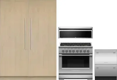5 Piece Package Includes Refrigerator, Freezer, Range, Hood And Dishwasher